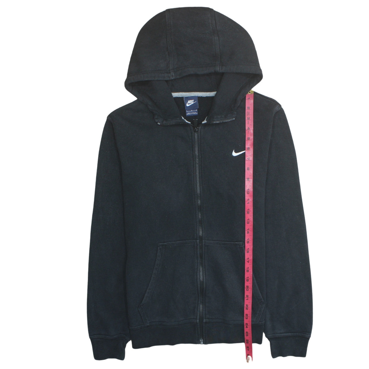 Nike Men's Black Full Zip Hoodie L Fleece Sweatshirt