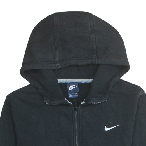 Nike Men's Black Full Zip Hoodie L Fleece Sweatshirt