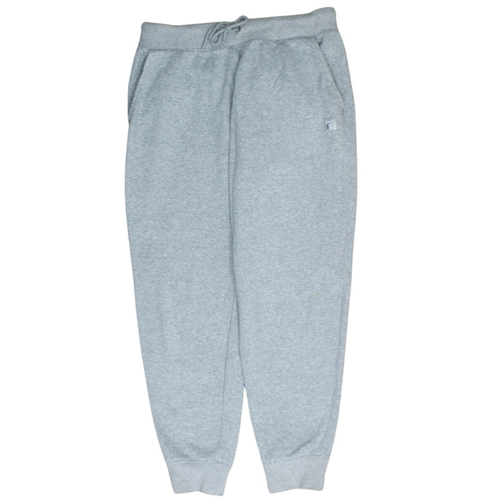 FILA Men's Grey Jogger Sweatpants L Regular Fleece Tapered