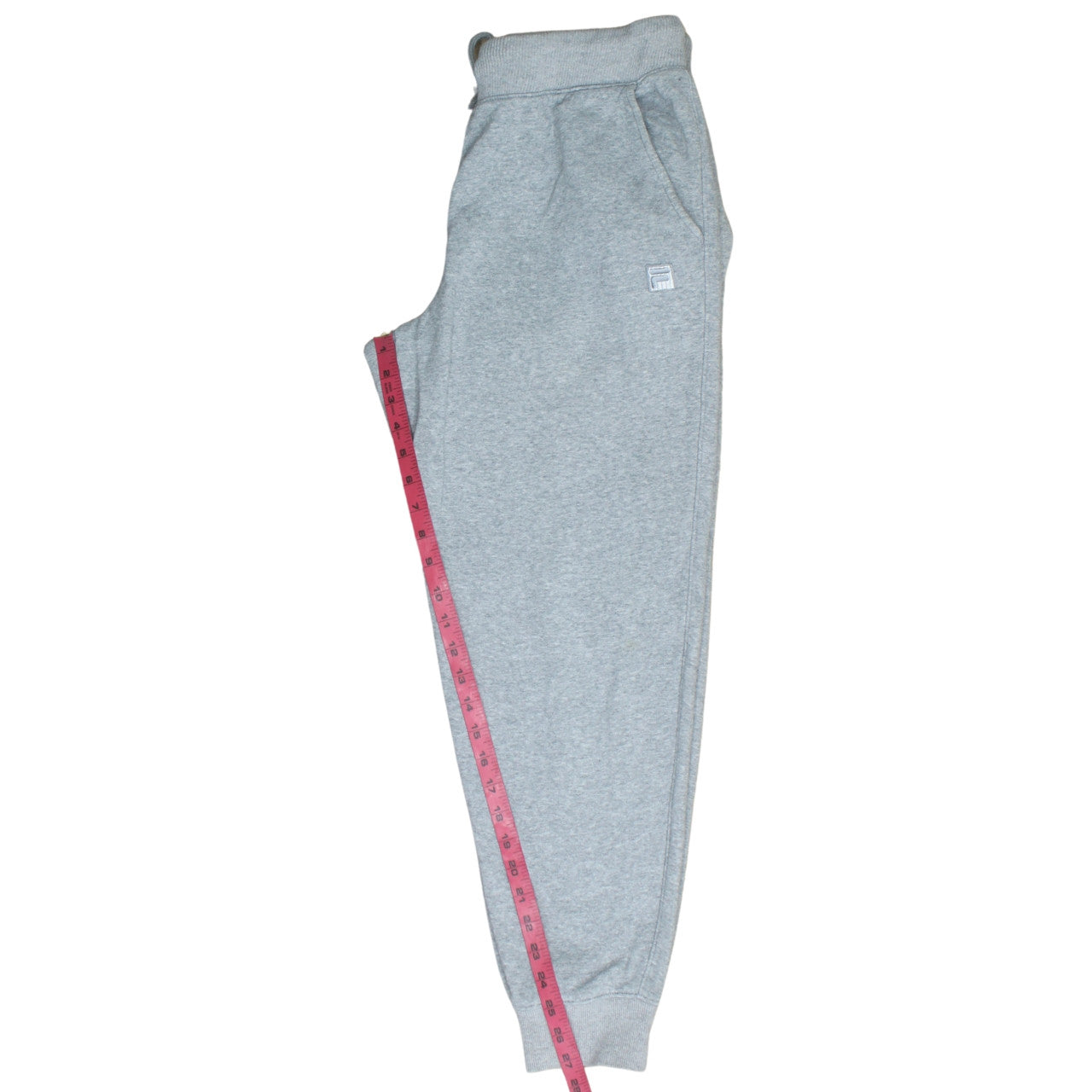 FILA Men's Grey Jogger Sweatpants L Regular Fleece Tapered