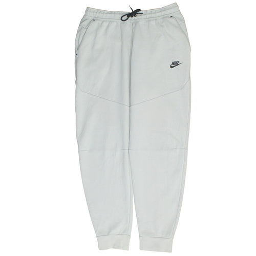 Nike Men's White Fleece Jogger Sweatpants L Tapered Fit
