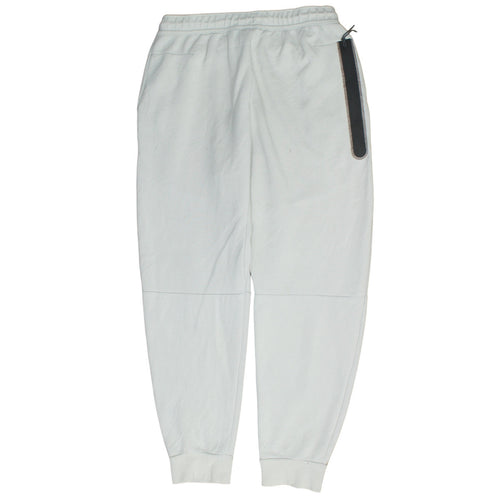 Nike Men's White Fleece Jogger Sweatpants L Tapered Fit