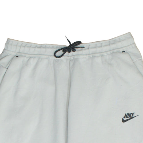 Nike Men's White Fleece Jogger Sweatpants L Tapered Fit