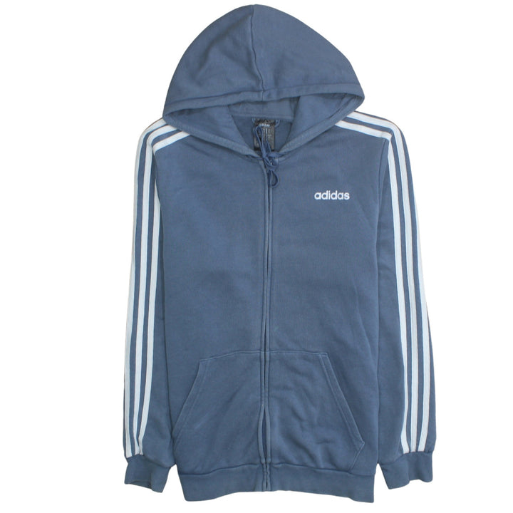 Adidas Men's Blue Full Zip Hoodie Size M Sportswear Fleece Top