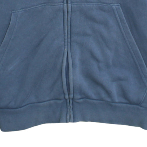 Adidas Men's Blue Full Zip Hoodie Size M Sportswear Fleece Top