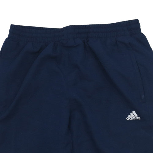 Adidas Boys Blue 13-14 Years Jogger Trousers with Elastic Waist