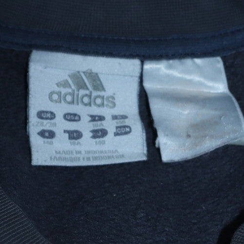 Adidas Boys Grey 10 Years Pullover Sweatshirt with Logo Stripes