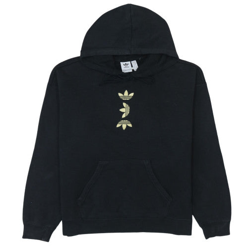 Adidas Womens Black Size 6 Pullover Hoodie with Gold Logo