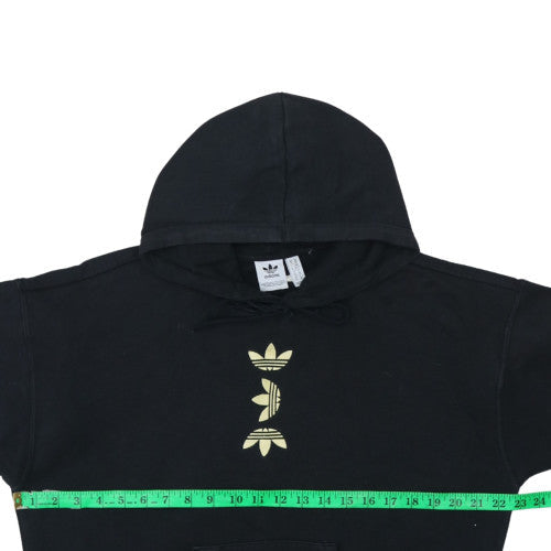Adidas Womens Black Size 6 Pullover Hoodie with Gold Logo