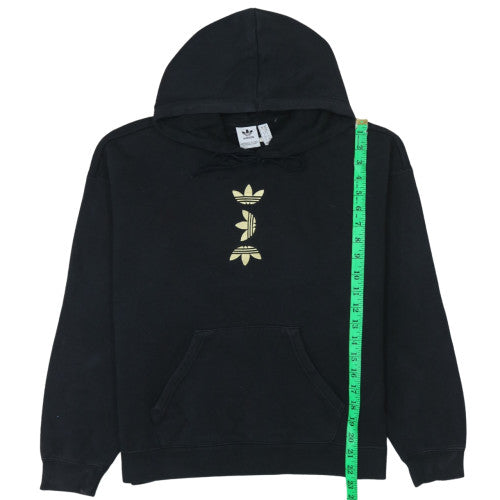 Adidas Womens Black Size 6 Pullover Hoodie with Gold Logo