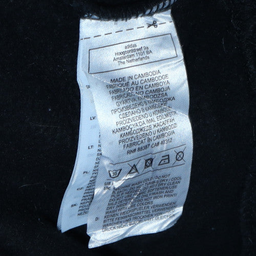 Adidas Womens Black Size 6 Pullover Hoodie with Gold Logo