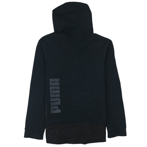 Puma Boys Black Full Zip Hoodie Fleece XL 13-14 Years Comfortable Casual