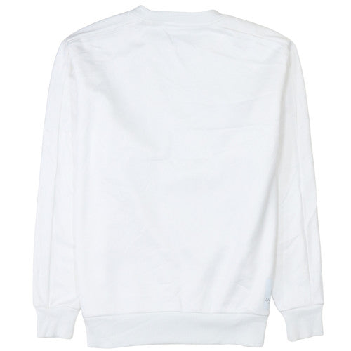 Calvin Klein Men White XS Pullover Sweatshirt Logo Fleece