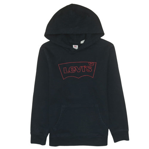 Levi's Women Black S Pullover Hoodie with Logo Print