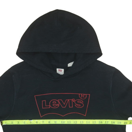 Levi's Women Black S Pullover Hoodie with Logo Print