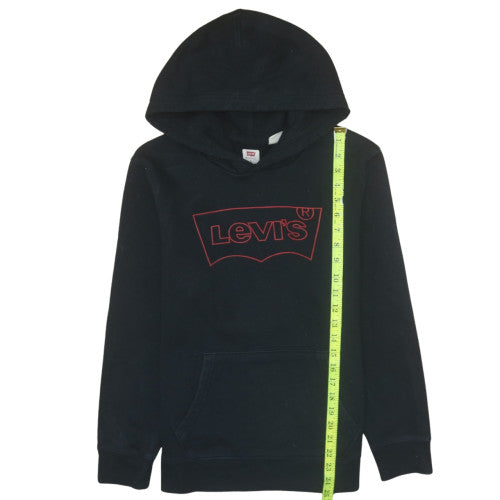 Levi's Women Black S Pullover Hoodie with Logo Print