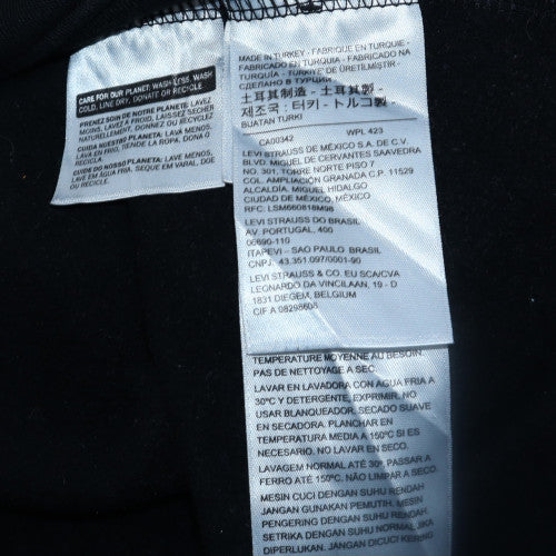 Levi's Women Black S Pullover Hoodie with Logo Print