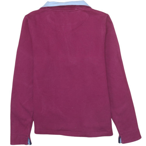 Lighthouse Women’s Burgundy 1/4 Zip Pullover Sweatshirt Size 10 Cotton Blend
