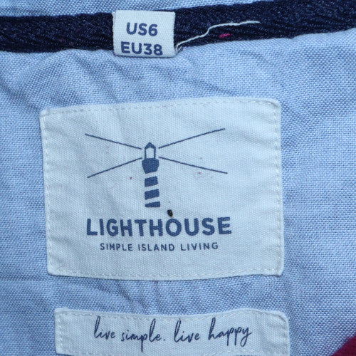Lighthouse Women’s Burgundy 1/4 Zip Pullover Sweatshirt Size 10 Cotton Blend