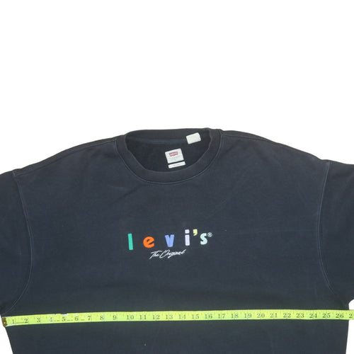 Levi's Men's Black Relaxed Fit Crew Neck Sweatshirt L