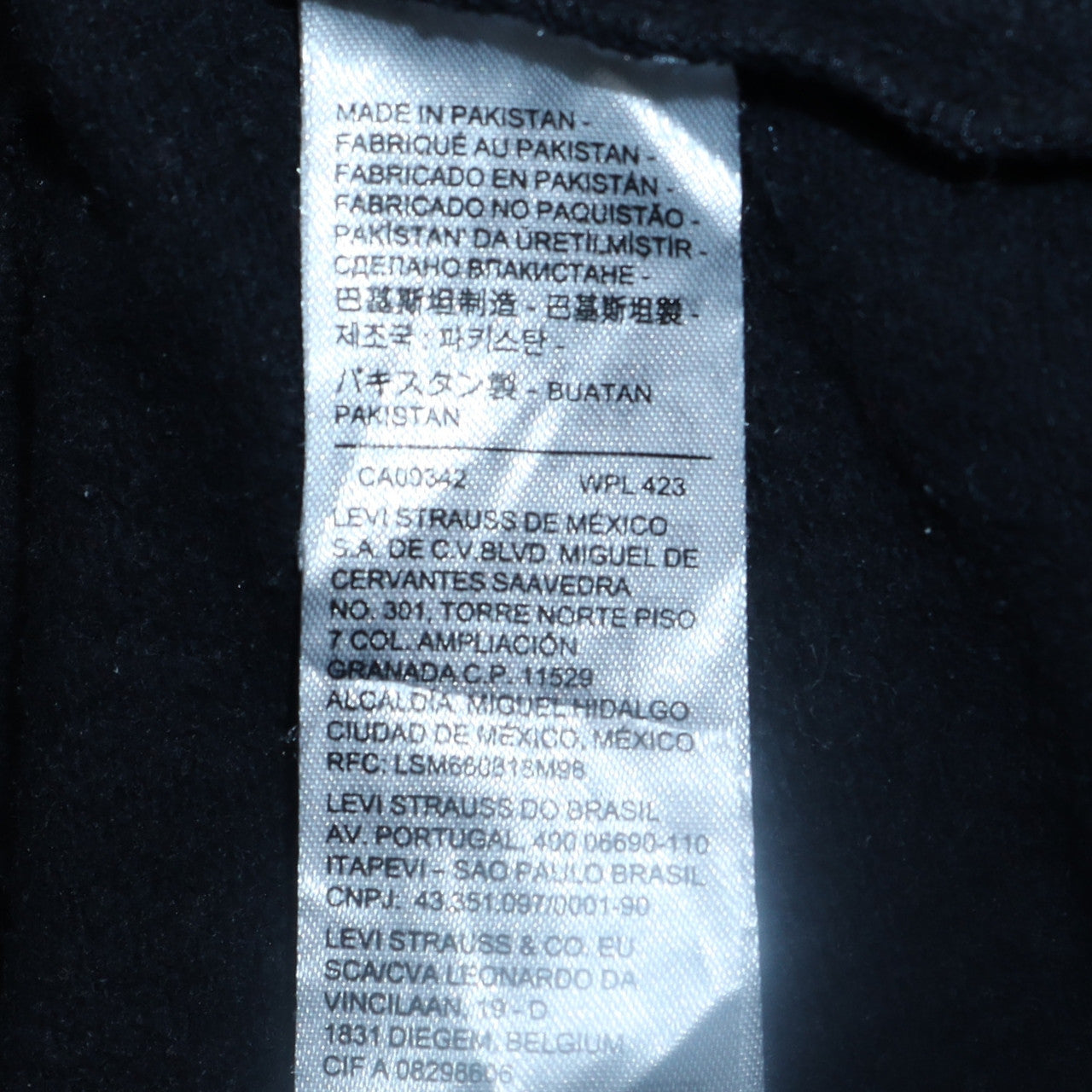 Levi's Men's Black Relaxed Fit Crew Neck Sweatshirt L