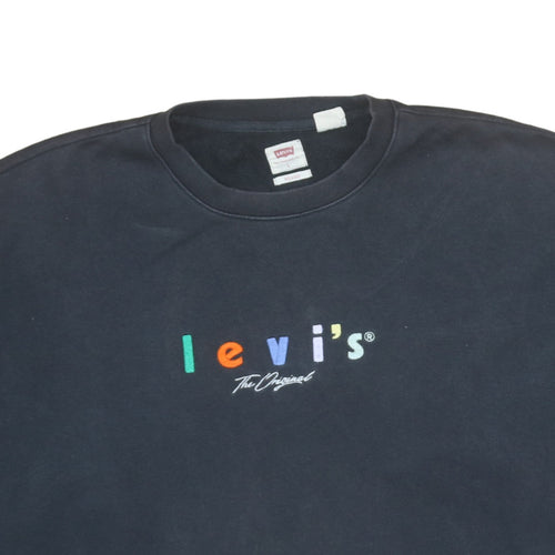 Levi's Men's Black Relaxed Fit Crew Neck Sweatshirt L
