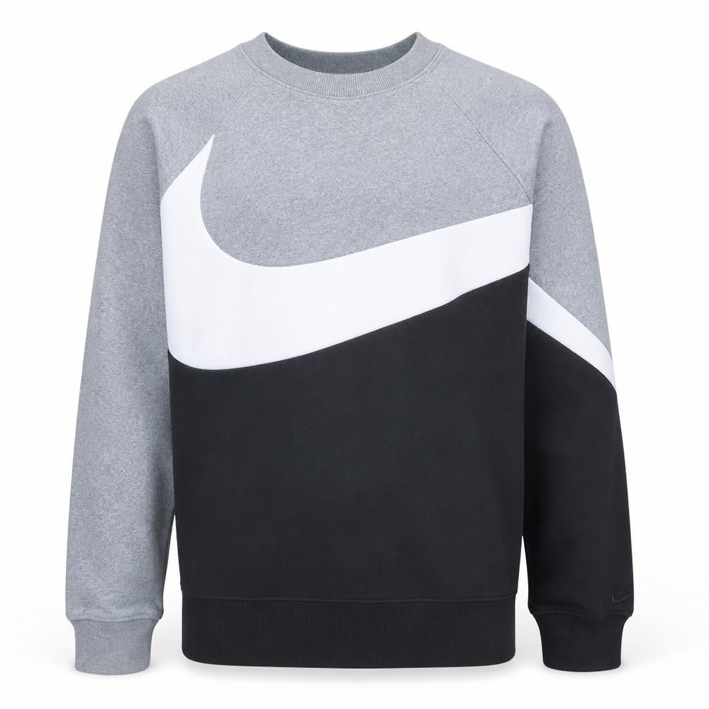 Front view of Nike Men's Grey S Pullover Sweatshirt Crew Neck Lightweight