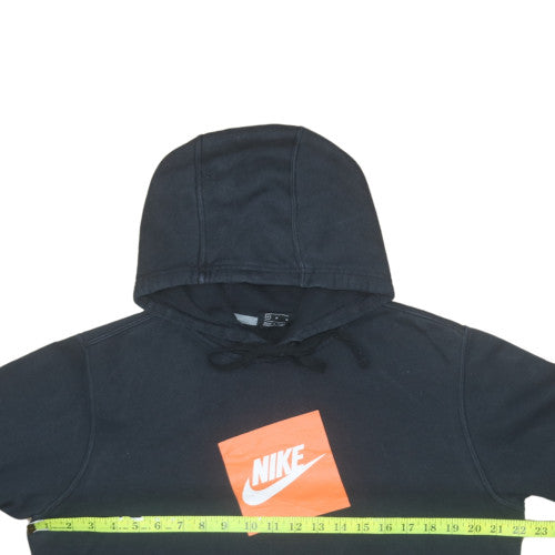 Nike Men's Black Pullover Hoodie M Fleece Logo Sportswear