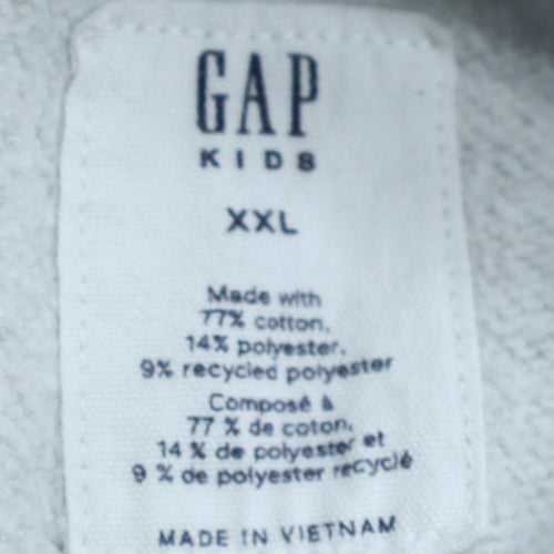 GAP Boys Grey XXL Pullover Hoodie Cotton Blend Casual Warm Sweatshirt