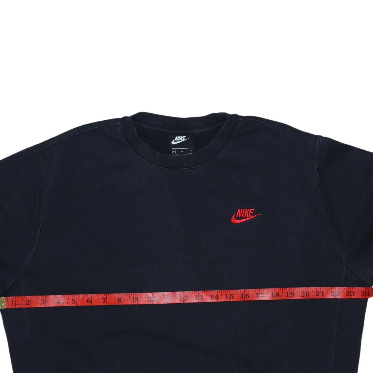Nike Men's Black Medium Pullover Sweatshirt Crew Neck Embroidered Logo