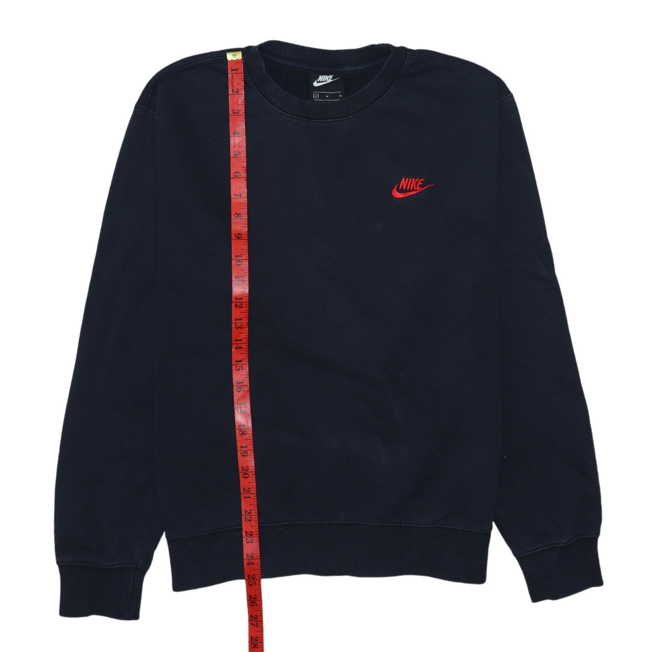 Nike Men's Black Medium Pullover Sweatshirt Crew Neck Embroidered Logo