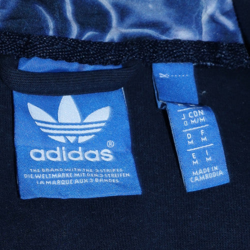 Adidas Mens Blue Full Zip Hoodie M Regular Fit Sportswear
