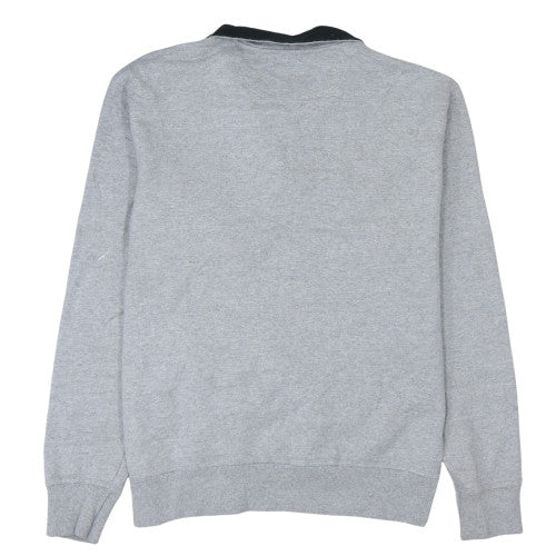 Champion Men's Grey 1/4 Zip Fleece Sweatshirt Size L