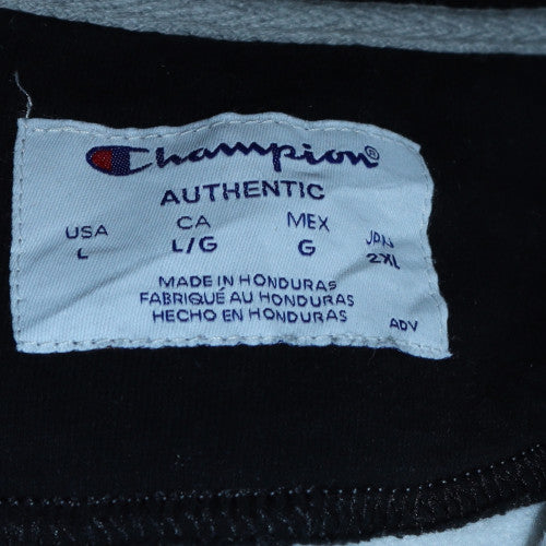 Champion Men's Grey 1/4 Zip Fleece Sweatshirt Size L