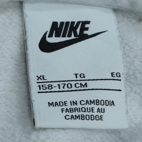 Nike Boys White XL Pullover Crew Neck Fleece Sweatshirt