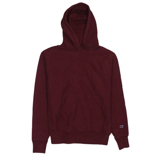 Champion Men's Red Pullover Hoodie Medium Fleece Reverse Weave