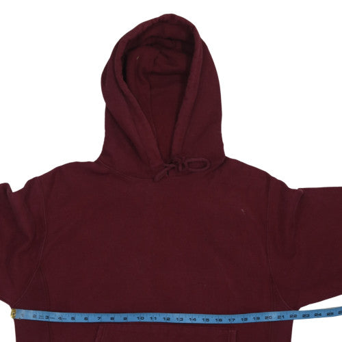 Champion Men's Red Pullover Hoodie Medium Fleece Reverse Weave