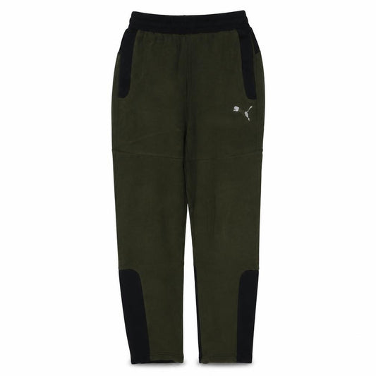 Puma Boys Green Jogger Trousers 13-14 Years Cotton Blend Activewear