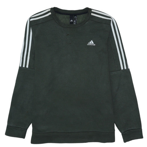 Adidas Men's Green Crew Neck Pullover Sweatshirt Size L