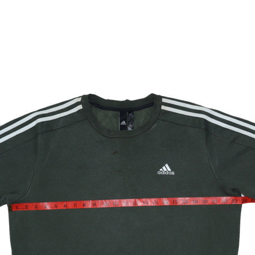 Adidas Men's Green Crew Neck Pullover Sweatshirt Size L