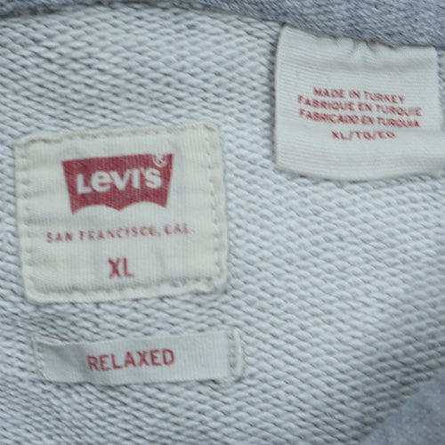 Levi's Men's Grey XL Relaxed Fit Pullover Hoodie Sweatshirt