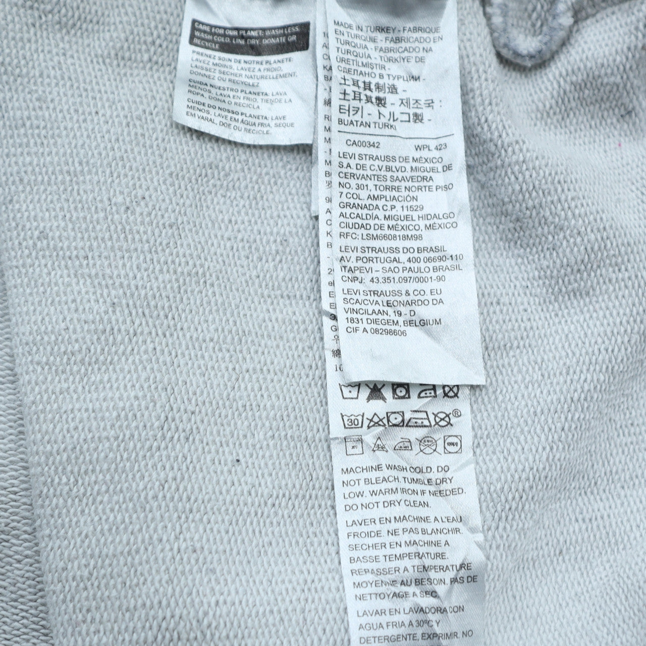 Levi's Men's Grey XL Relaxed Fit Pullover Hoodie Sweatshirt