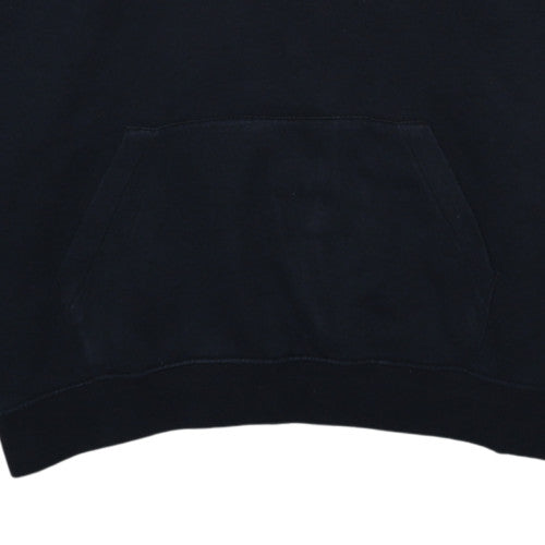 Nike Womens Black Pullover Hoodie Medium Logo Print Fleece Sweatshirt