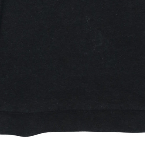 Adidas Mens Black Small Crew Neck Sweatshirt Classic Pullover