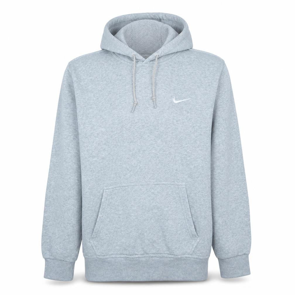 Front view of Nike Men's Grey Pullover Hoodie Medium Regular Fit Sports Fleece