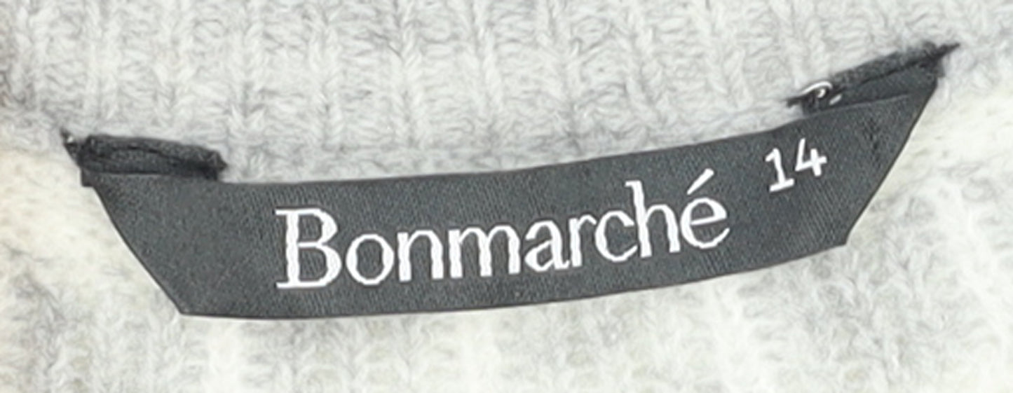 Bonmarché Women’s Purple Fair Isle Crew Neck Jumper Size 14