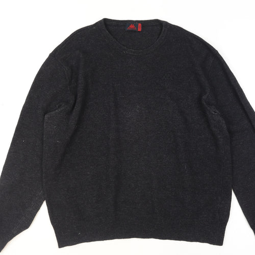 Robe Di Kappa Men's Black Wool Crew Neck Pullover Jumper L