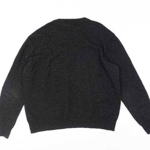Robe Di Kappa Men's Black Wool Crew Neck Pullover Jumper L