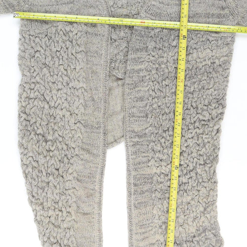 Bande Originale Women’s Grey Wool Blend Open Knit Cardigan Size 16