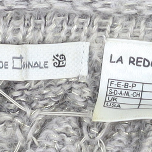 Bande Originale Women’s Grey Wool Blend Open Knit Cardigan Size 16